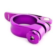 Load image into Gallery viewer, WeeBikeShop Quick Release Bicycle Seat Clamp 31.8mm Purple