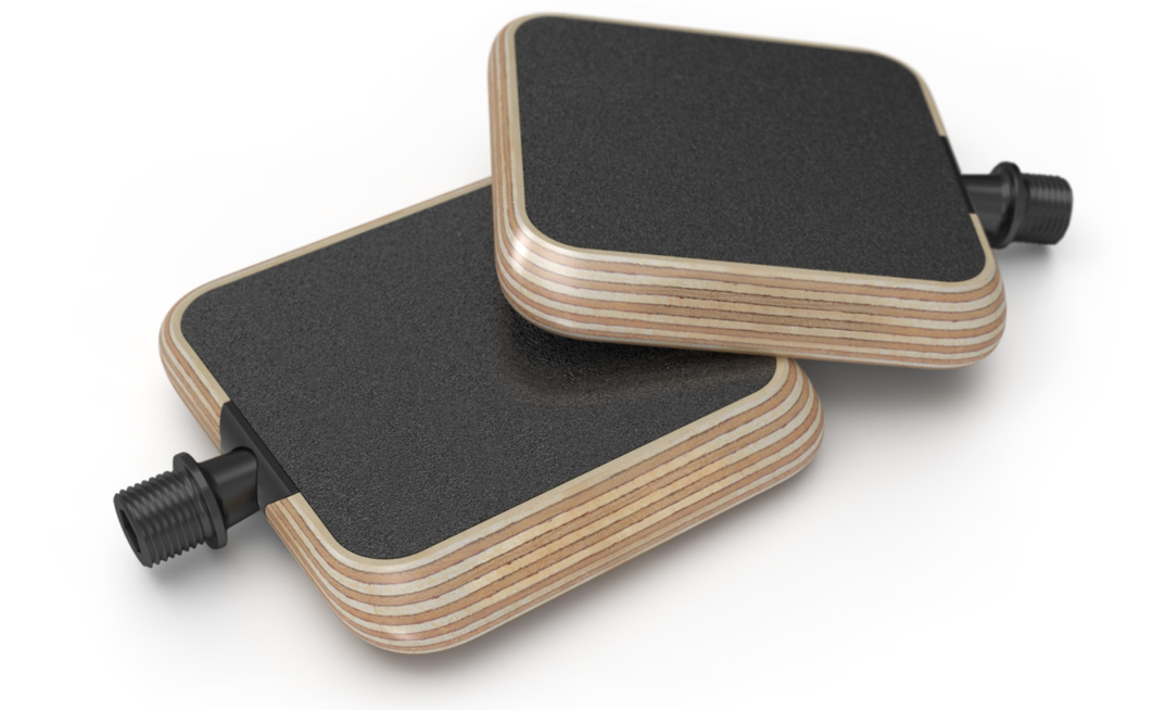 MOTO Wood Veneer Platform Pedals Classic