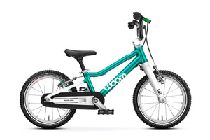 WOOM GO 2 Kids Bike 14" Metallic Turquoise -WeeBikeShop  