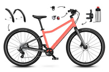 Load image into Gallery viewer, WOOM EXPLORE 5- neon coral 24&quot; Kids Bike-fully equipped -Weebikeshop