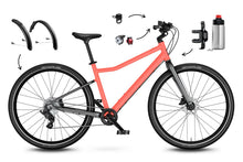 Load image into Gallery viewer, WOOM EXPLORE 6- Neon coral 26&quot; Kids Bike-fully equipped-Weebikeshop